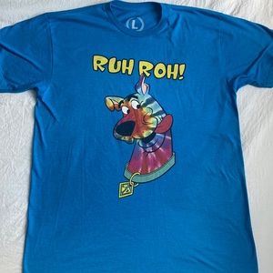 Scooby Doo Ruh Roh blue T-shirt size large teepublic